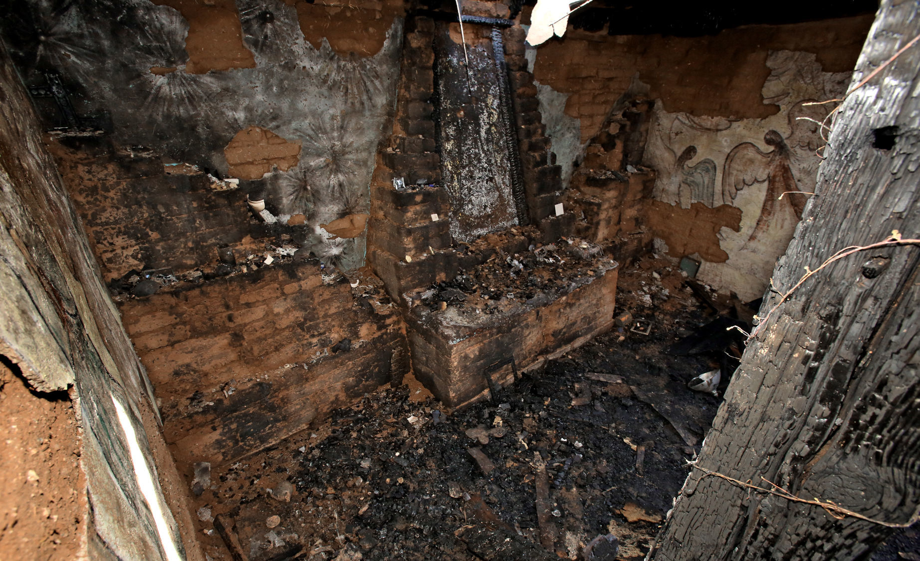 DeGrazia Chapel fire damage
